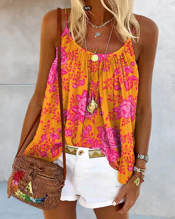 Tank Top Camisole Bedruckt Lässig
