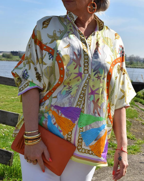Bluse im Bohemian-Stil lässig