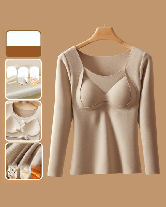 Damen Unterwäsche Thermo-Oberteil Mit Bh-Pads