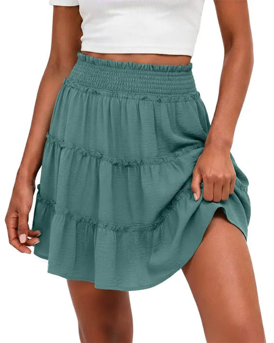 Unterteil Elastische Taille Mit Integrierten Shorts