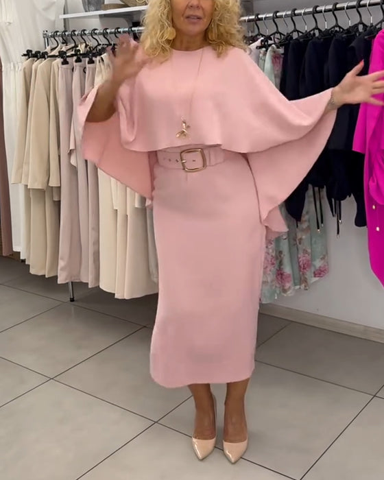 Kleid Fashionabler Runder Hals Elegant