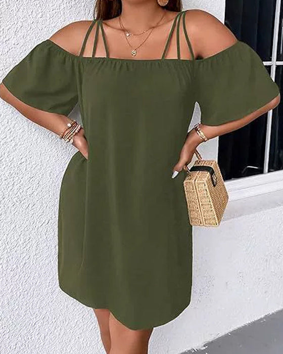 Kleid Stilvoll Off-Shoulder Träger