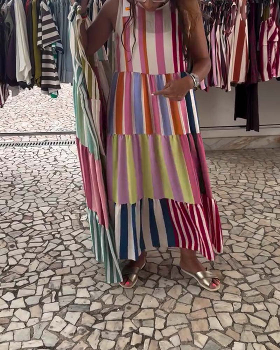 Kleid Ärmellos Rundhals