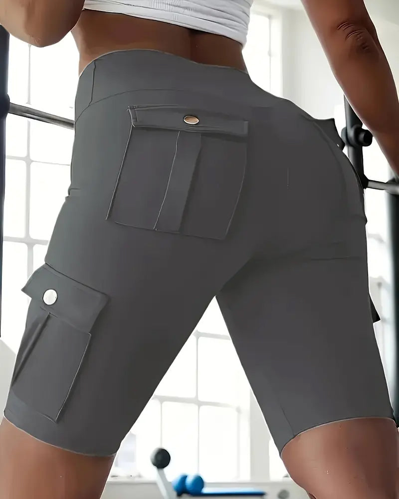 Leggings Einzelner Schnalle Einfarbig Yoga