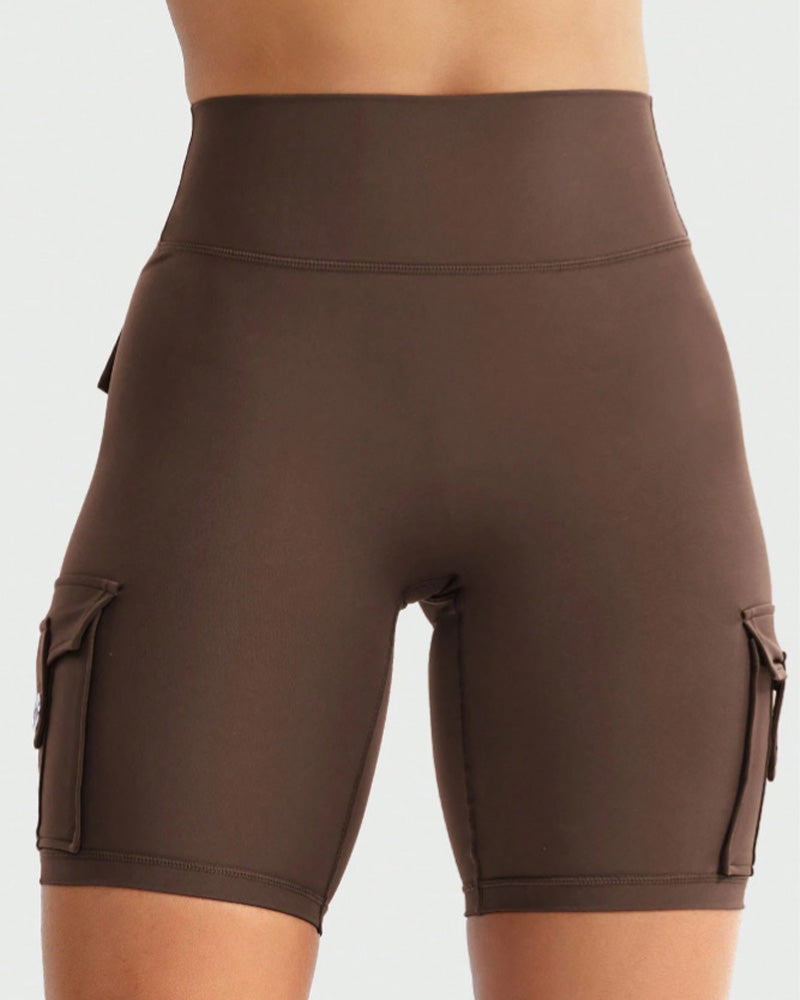 Leggings Damen Multi-Tasche Radfahren Capri