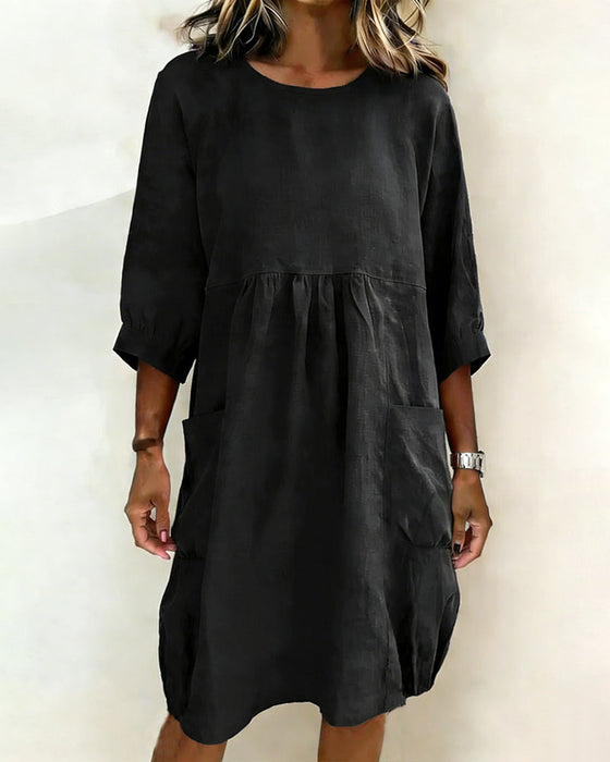 Kleid Dreiviertelärmel Weit