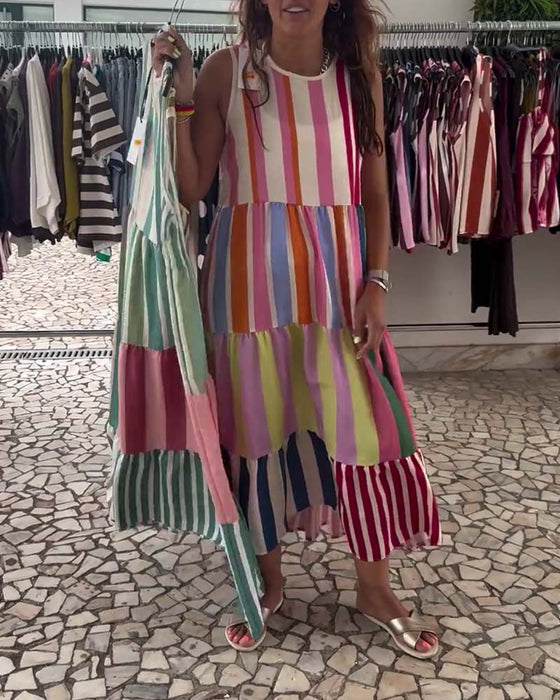 Kleid Ärmellos Rundhals