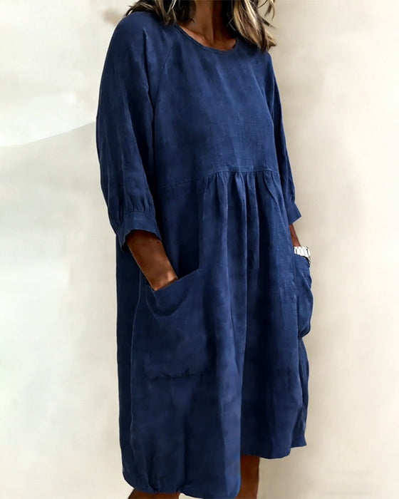 Kleid Dreiviertelärmel Weit