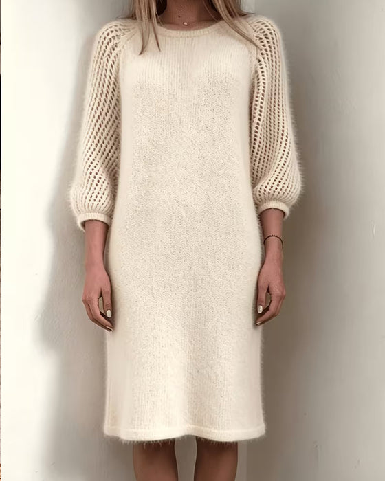 Pulloverkleid Rundhals 3/4 Ärmel