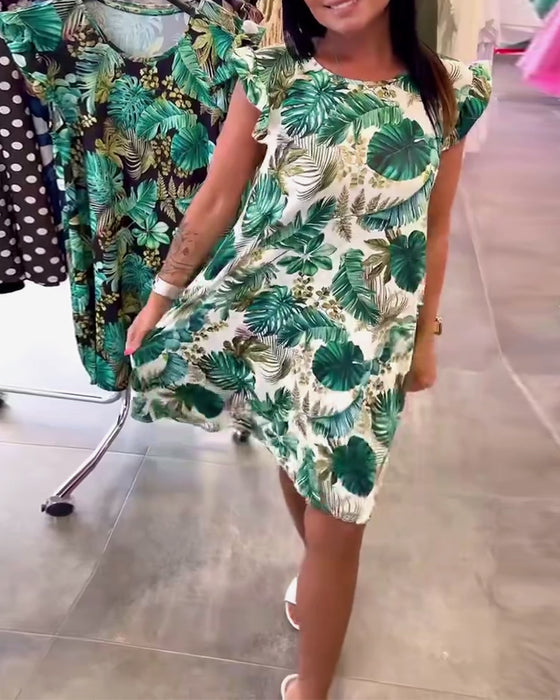 Kleid Vielseitig Bedruckt