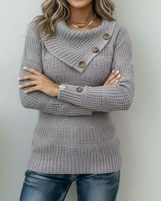 Pullover Diagonal Revers Knopf