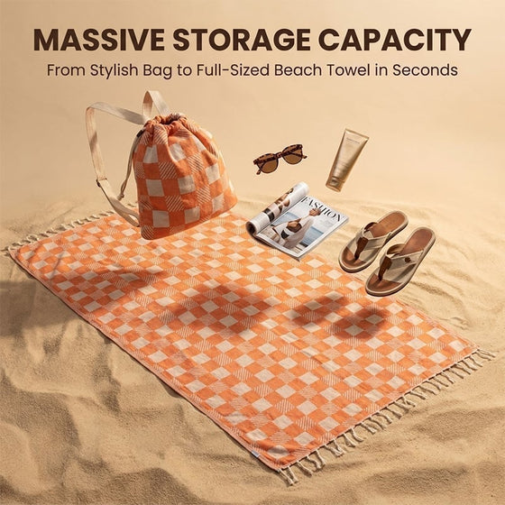 2-In-1 Konvertierbare Strandtuch-Tasche