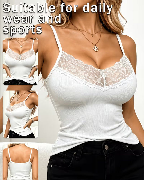 Tank Top Spitze Rücken Spaghettiträger