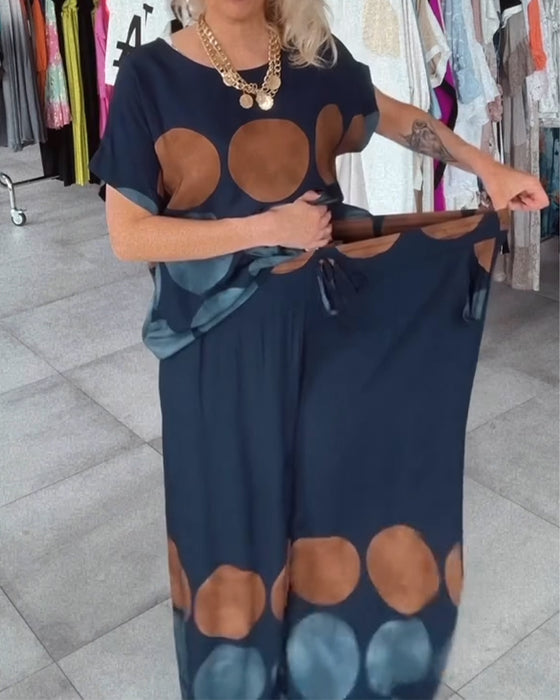 Set Street Fashion Lässig Druck Zweiteilig