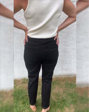 Hose einfarbig lässig stretch
