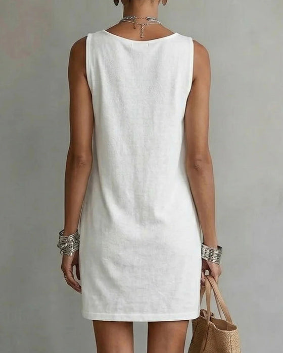 Kleid Ärmellos Rollkragen