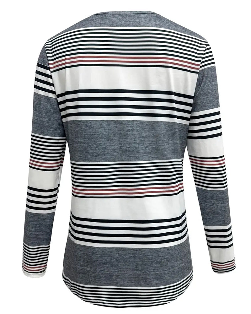 T - Shirt Mit Streifen Für Casual - Kleidung