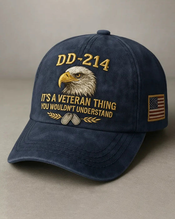 Mütze DD-214 Veteran 3D-Bestickt