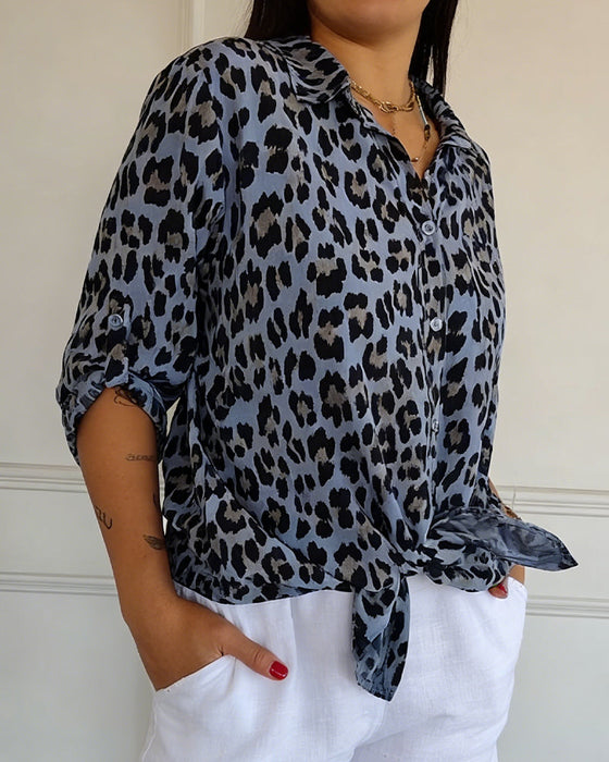 Leopardenmuster Modeblusen