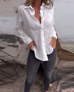 Hemd Langärmig Revers Ausschnitt