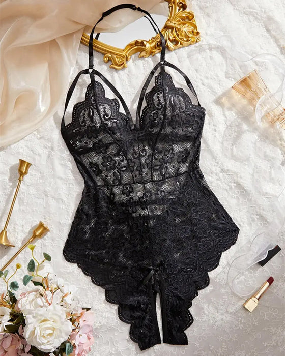 Lingerie Schrittlos Spitze One Piece