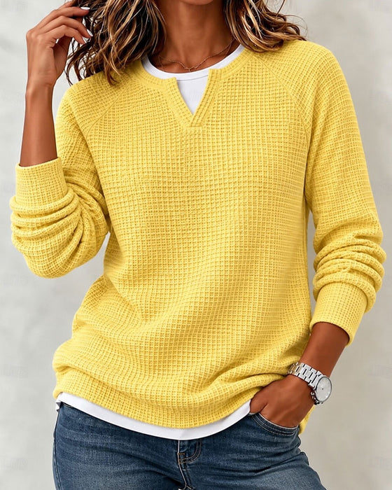 Sweatshirt Unifarben Raglan Langarm