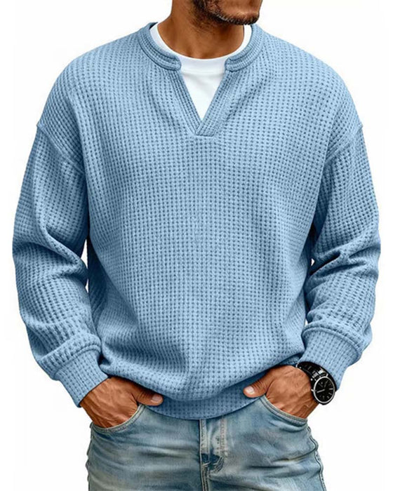 Sweatshirt Herren Rundhals Gefälscht Geschichtet