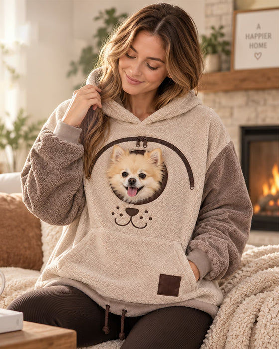 Hoodie Mit Kapuze Reißverschluss Haustier