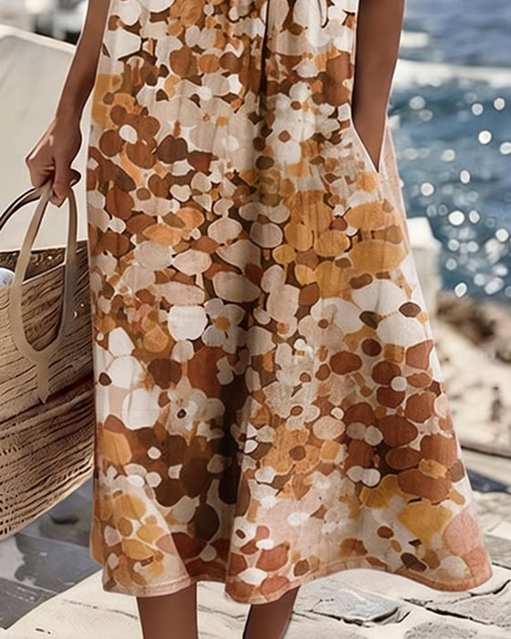 Kleid Blumenbedruckt Locker