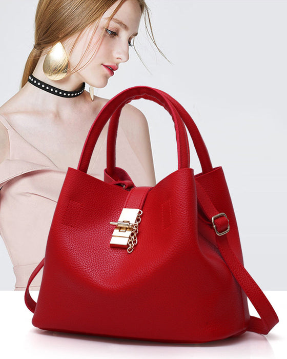 Modische Schultertasche Eimer-Tasche
