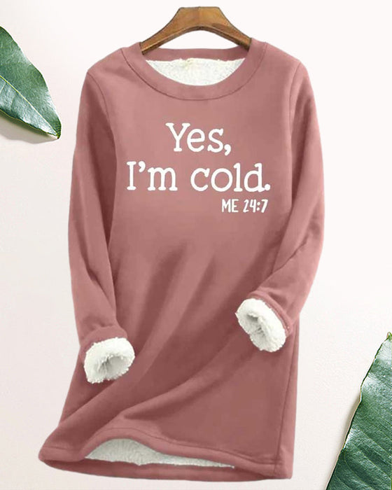 Pullover-Sweatshirt mit englischem Aufdruck