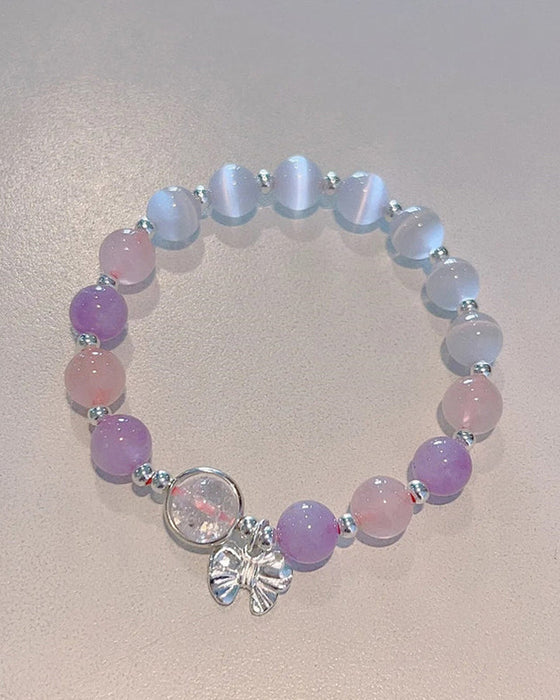 Imitation Katzenauge Kristall Schmetterling Armband