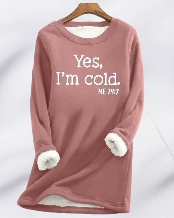 Pullover-Sweatshirt mit englischem Aufdruck