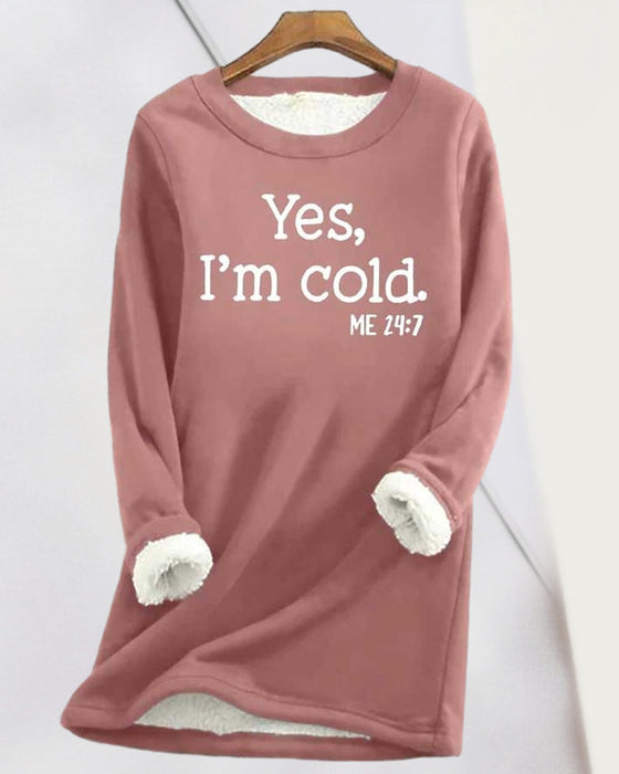 Pullover-Sweatshirt mit englischem Aufdruck