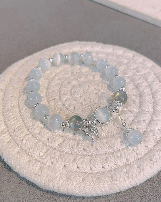 Imitation Katzenauge Kristall Schmetterling Armband