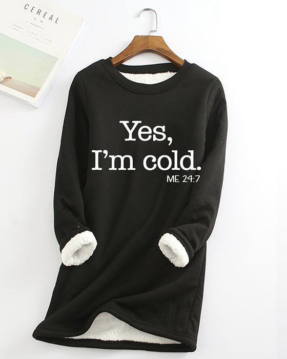 Pullover-Sweatshirt mit englischem Aufdruck
