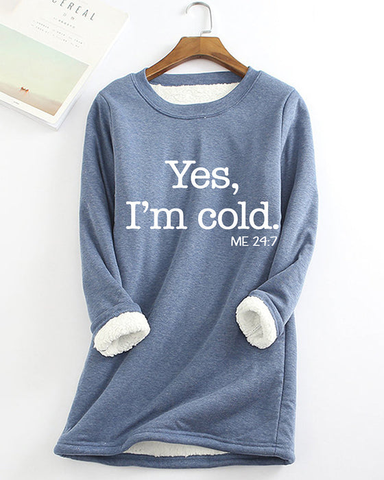 Pullover-Sweatshirt mit englischem Aufdruck