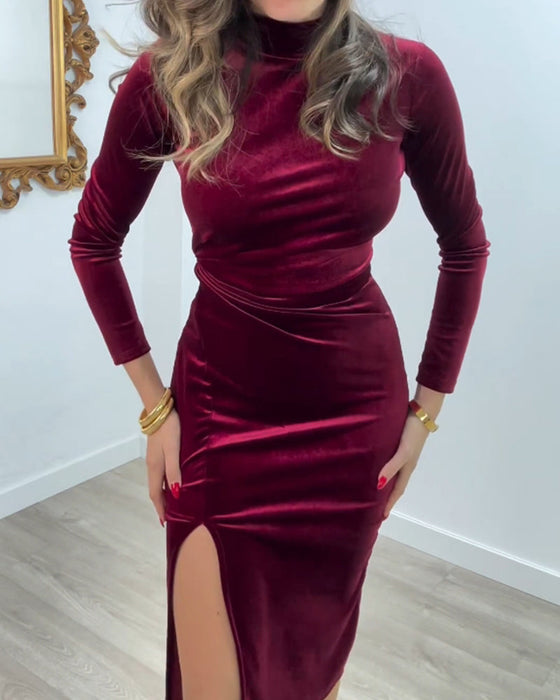 Lässiges Kleid mit abstraktem Musterdruck