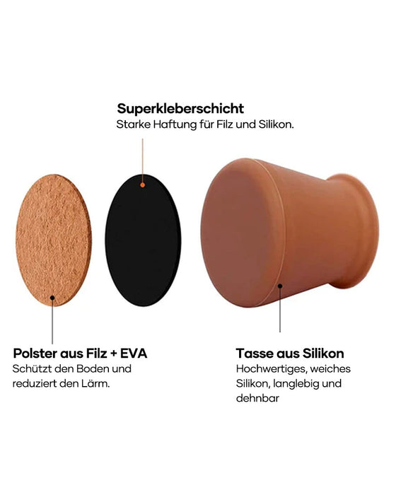 Schutzhülle aus Filztisch und Stuhl