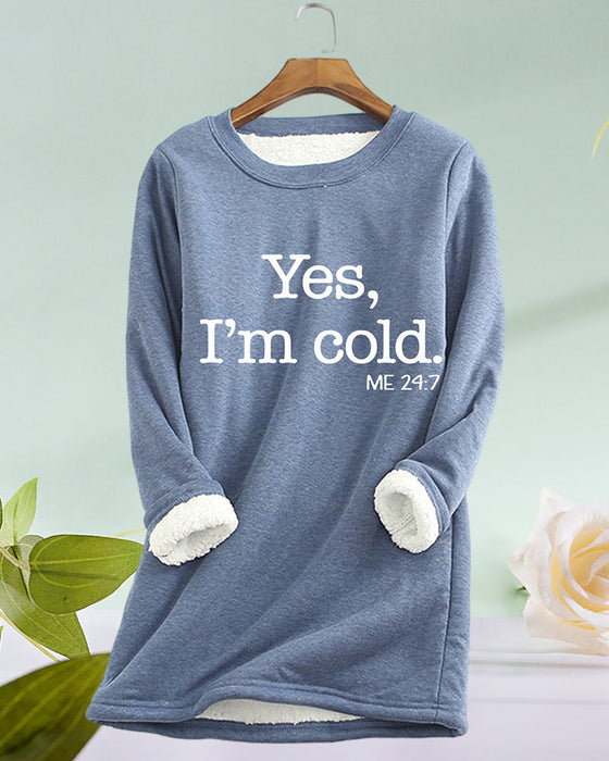 Pullover-Sweatshirt mit englischem Aufdruck