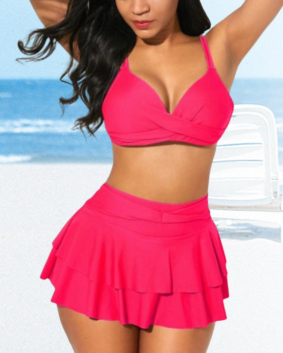 Einfarbiger Bikini