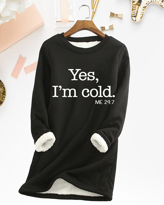 Pullover-Sweatshirt mit englischem Aufdruck