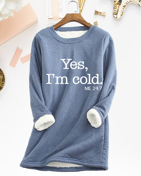 Pullover-Sweatshirt mit englischem Aufdruck