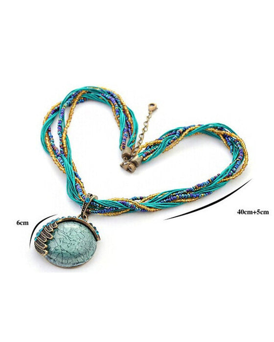 Boho handgeflochtener Kettenanhänger