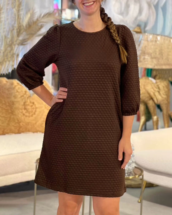 Elegantes einfarbiges Kleid