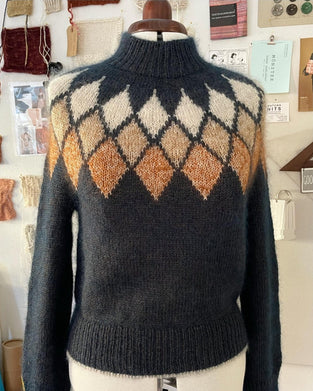 Pullover mit geometrischem Rauten-Jacquard