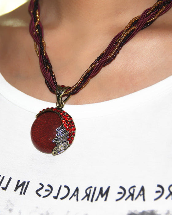 Boho handgeflochtener Kettenanhänger