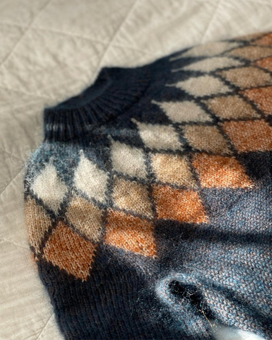 Pullover mit geometrischem Rauten-Jacquard