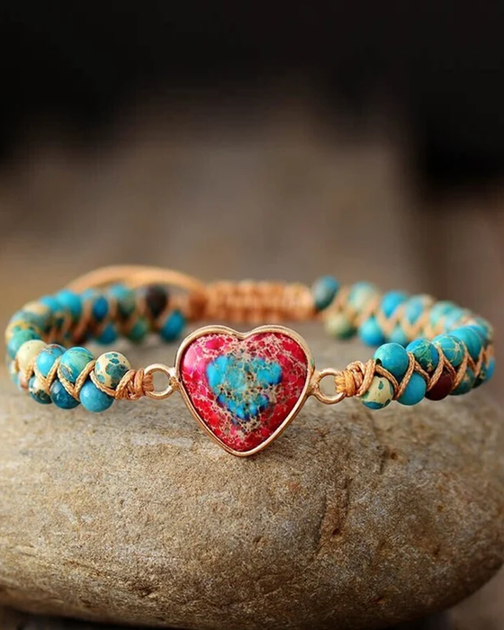 Leidenschaftliches Herz-Jaspis-Armband