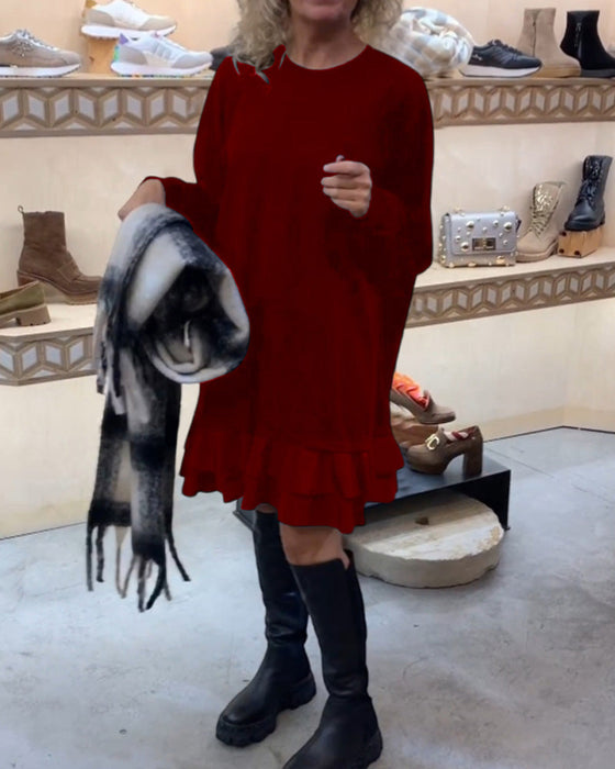 Kleid mit eleganter Silhouette und langen Ärmeln